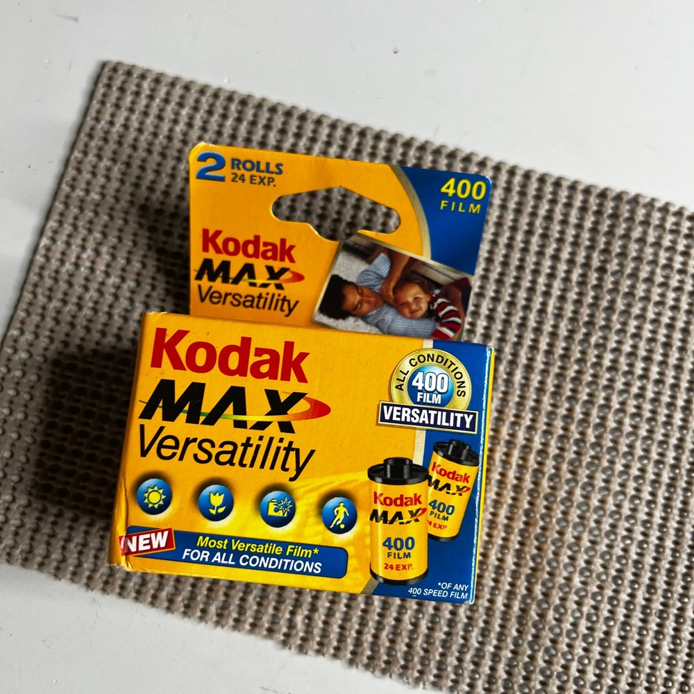 Kodak MAX Versatility 400 ISO 35mm Color Print Film 2 Rolls 24 Exp Expired 2008